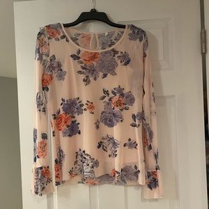 Candies floral mesh top with attached tank M